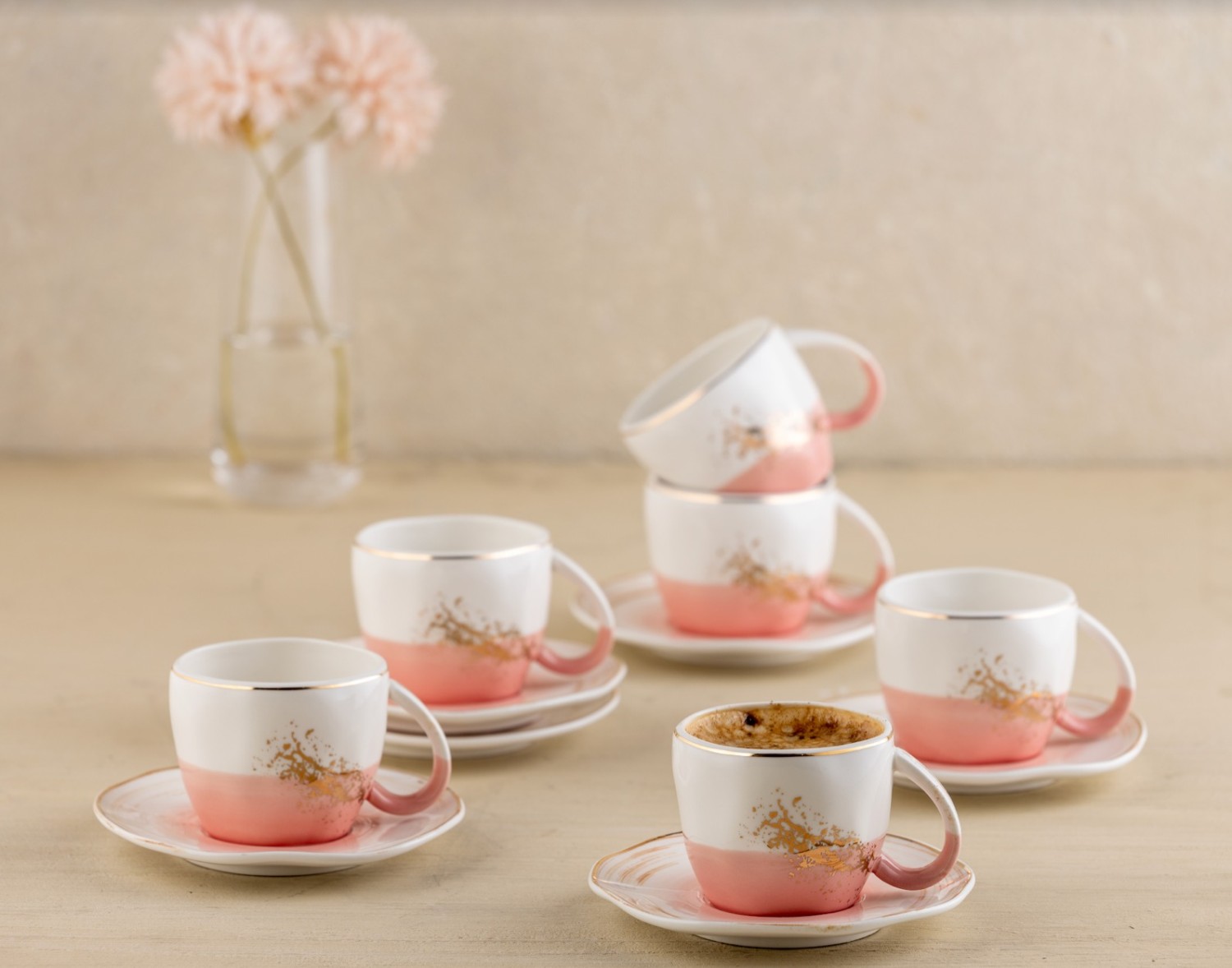 Nayrouz Coffee set Pink 12 Pieces