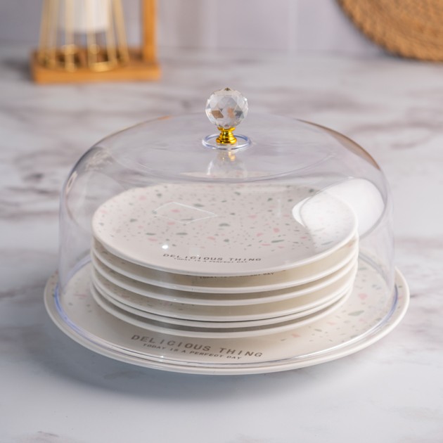 The Cake daily cake set pink dots 8 pieces