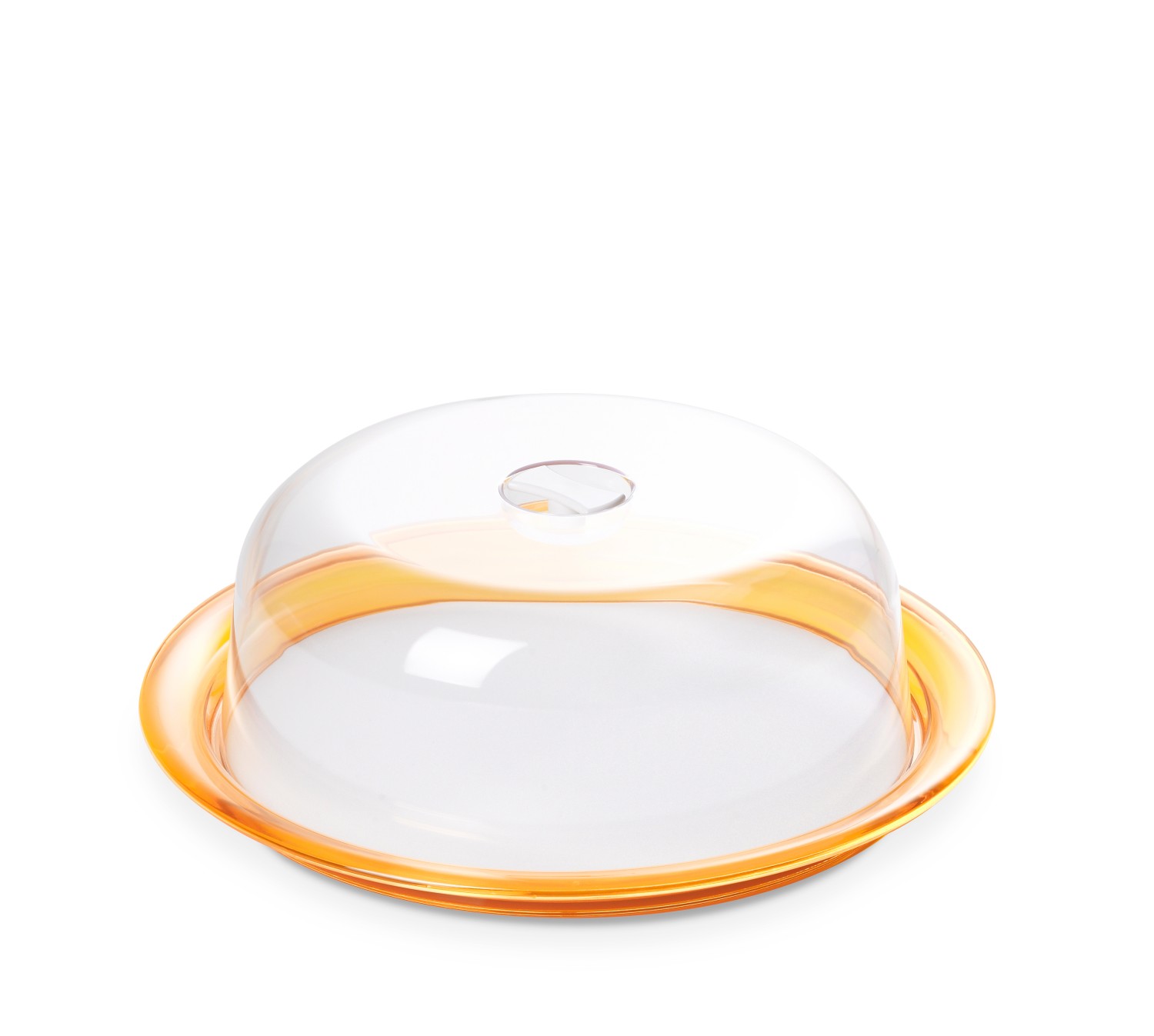 Italian Globo Cake Tray With Dome 32.5 Cm Yellow