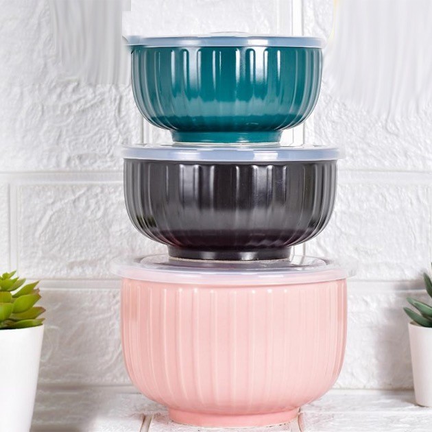 Andalus Porcelain refrigerator food preserver Colors 3 Pieces With Cover