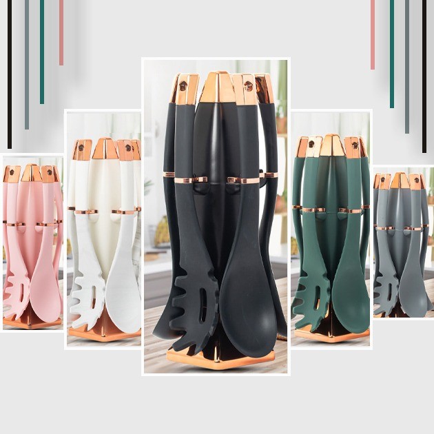 Silicon Utensils Hand Gold