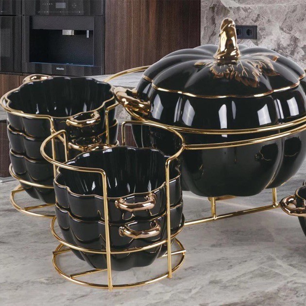 Soup Set  7  Piece Black