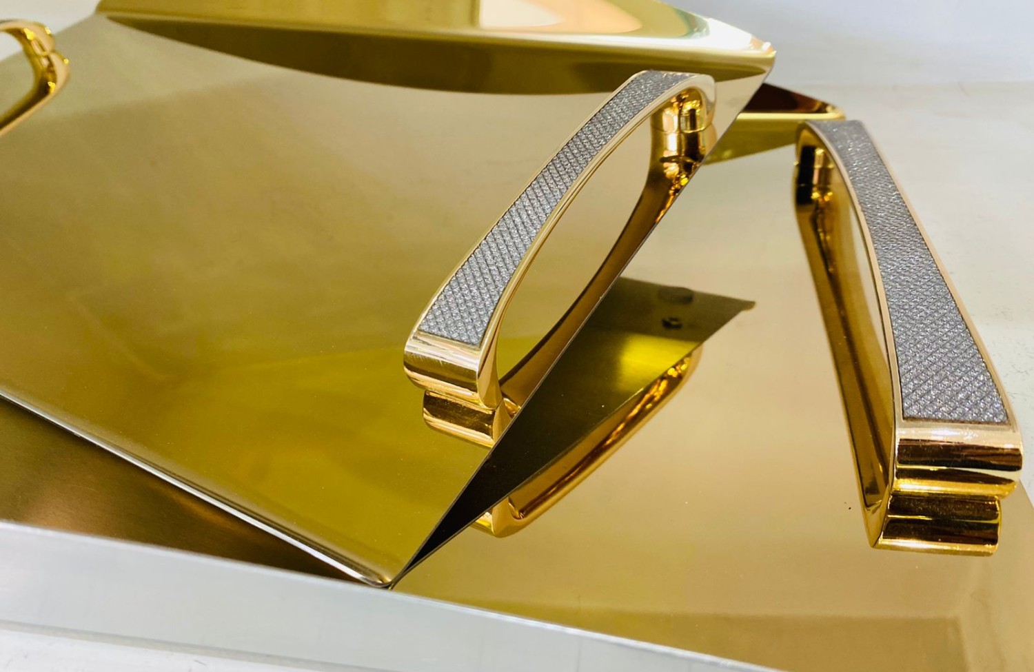 Enzo Tray 2 pieces stainless steel gold S2