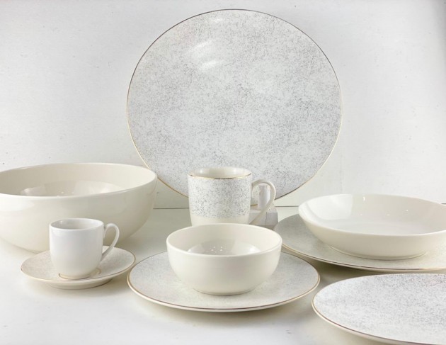 Dinner set 46 pieces sandy Handmade