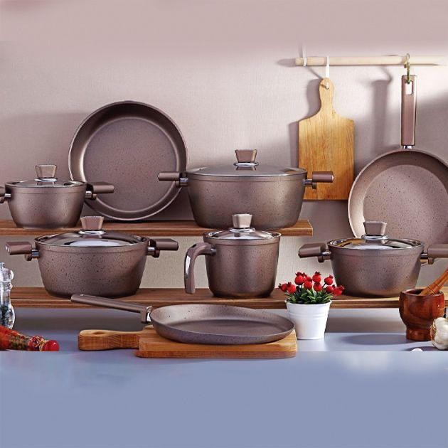 Vivaldi granite cookware set 13 pcs bronze