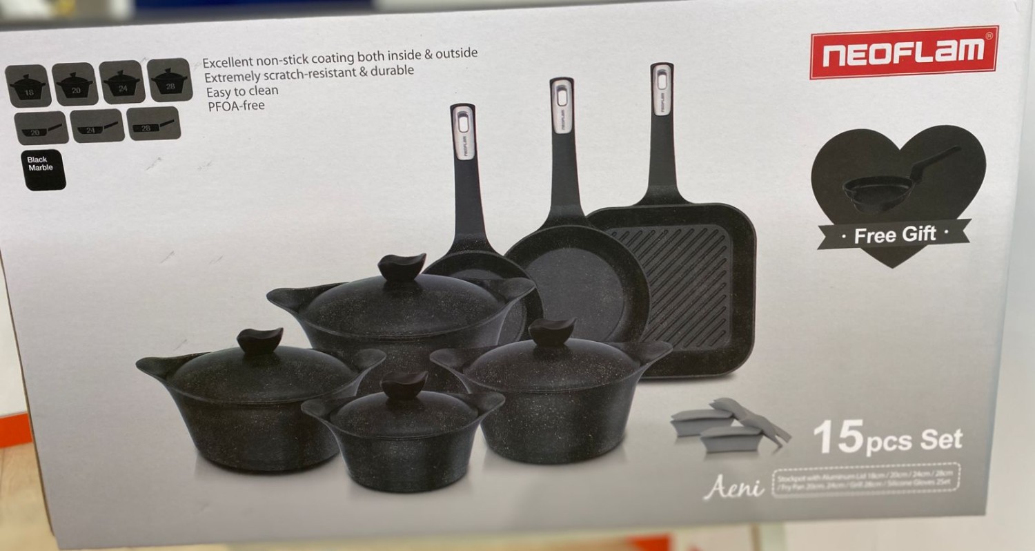 Neoflam Granite Cookware Set 19 Pieces